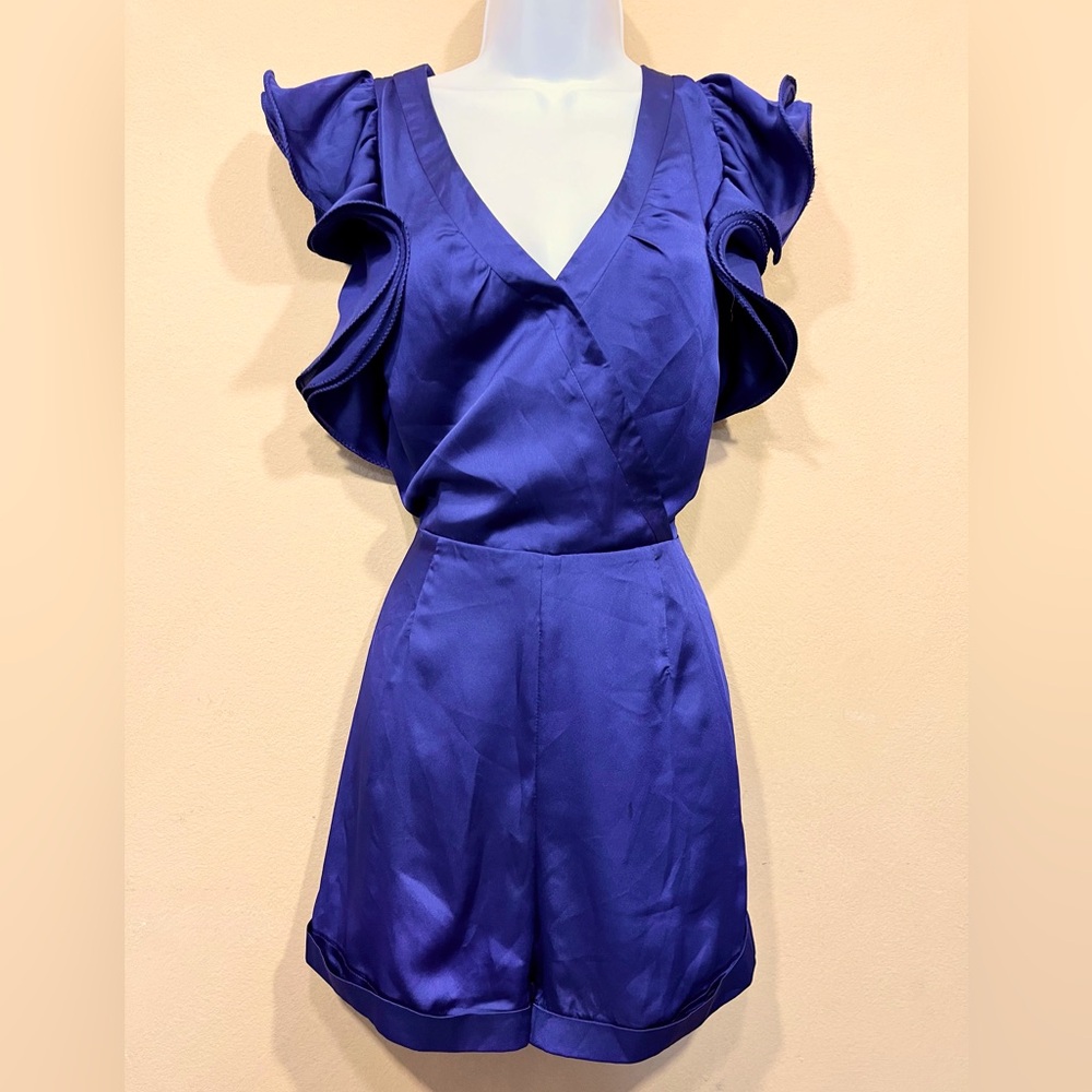 Ark & Co. Purple Ruffle Romper